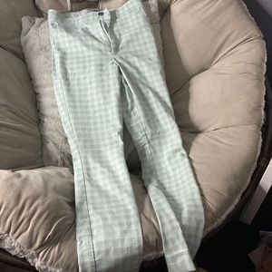 plaid blue pants hollister